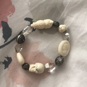 Tarina Tarantino skull ivory  bracelet